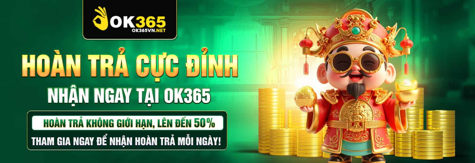 khuyến mãi hoàn trả cực đỉnh tại ok365